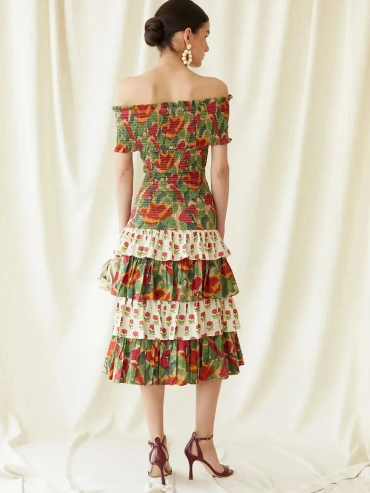 Multicolor May Midi Dress