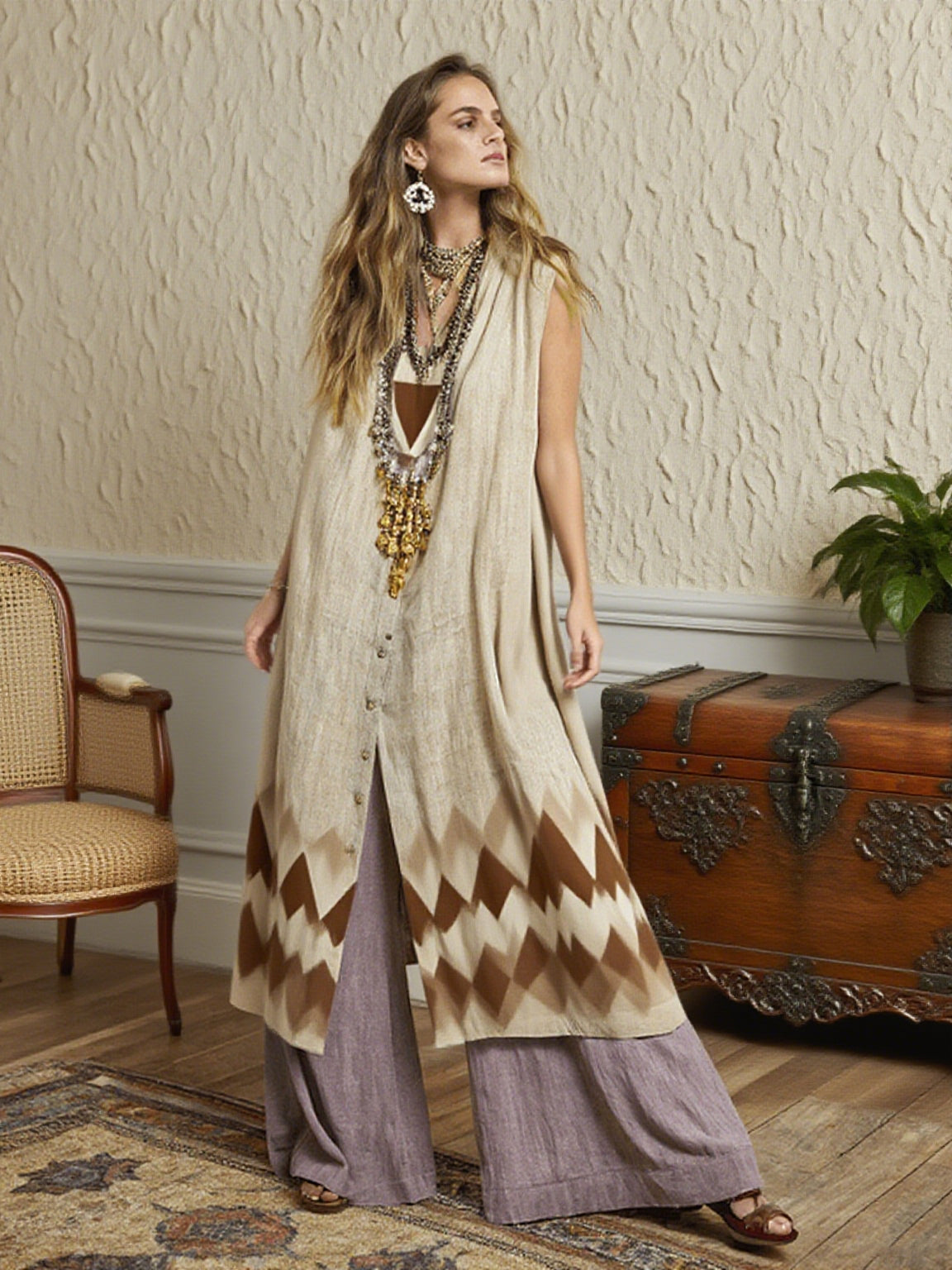 Chic Suit in linen, Premium Look