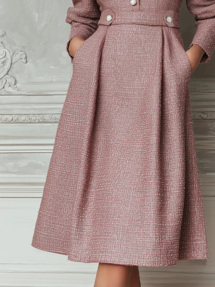 Vintage Midi Dress in premium, Designer Aesthetic