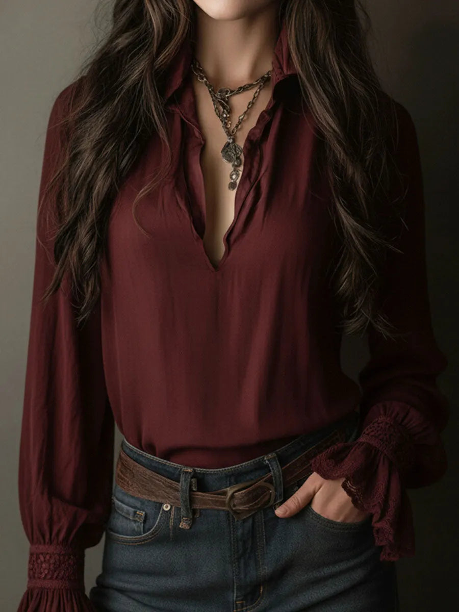 Boho Blouse in lace, Unbeatable Price