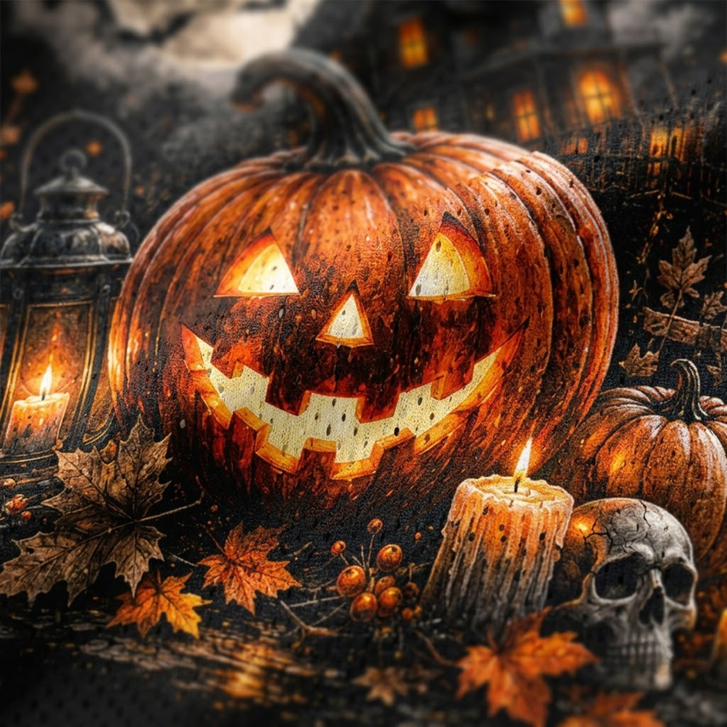 Chaotic Club Custom Haunted House Pumpkin Halloween Jersey