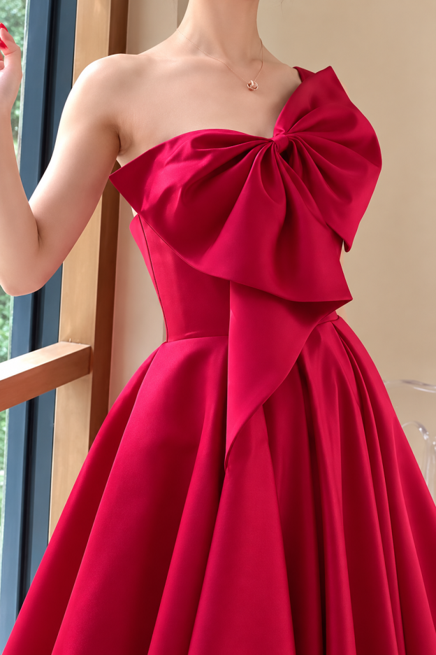 red-strapless-gown-oversized-bow-bodice-a-line-formal-dress