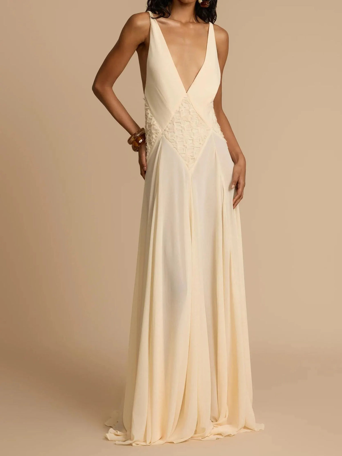 Lavinia Plunging V Maxi Dress