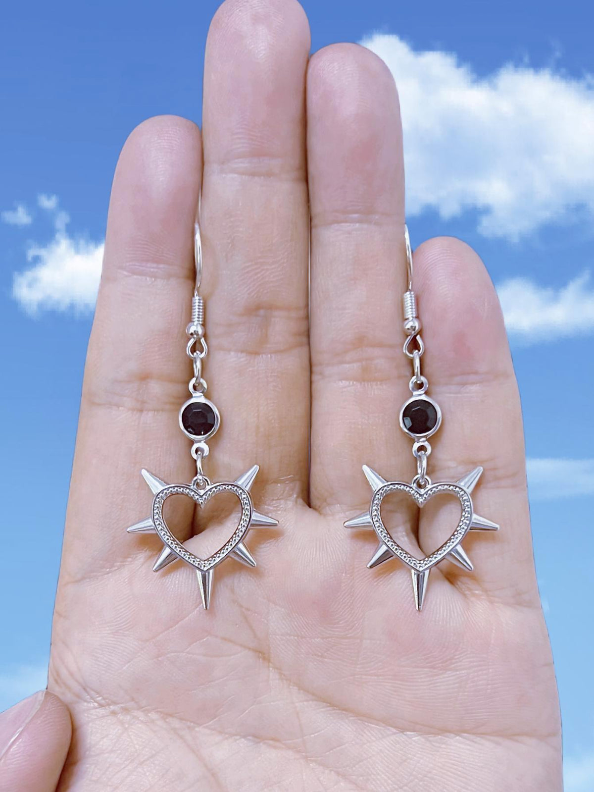 Gothic Heart-shaped Earrings