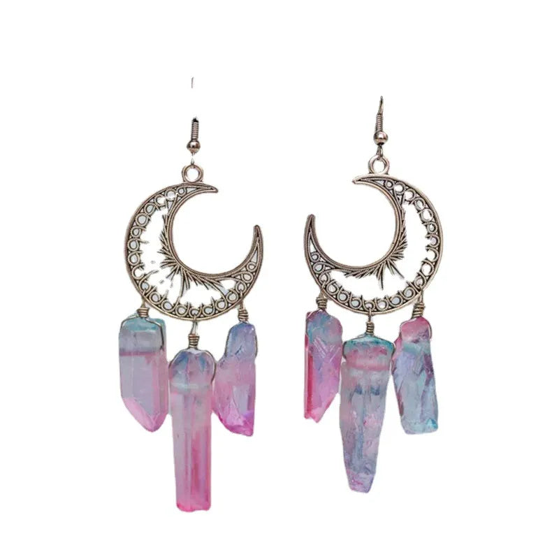 Purple Crystal Earrings