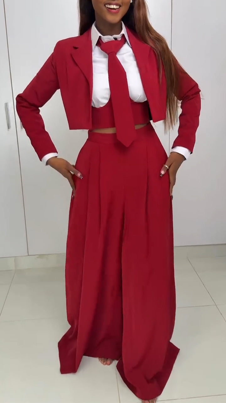 Women Temperament Commuting Three Piece Set