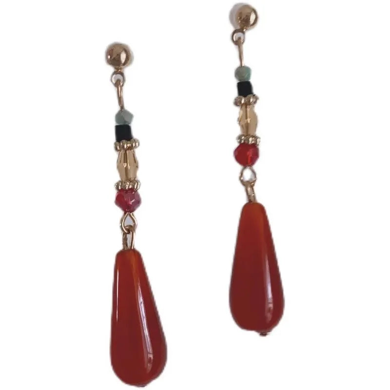 Retro Ruby Earrings