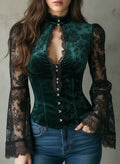Blouse with velvet – Designer Aesthetic