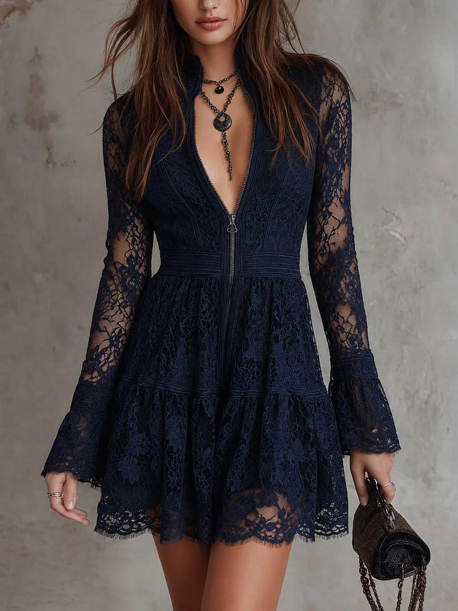 Mini Dress with lace – Premium Look