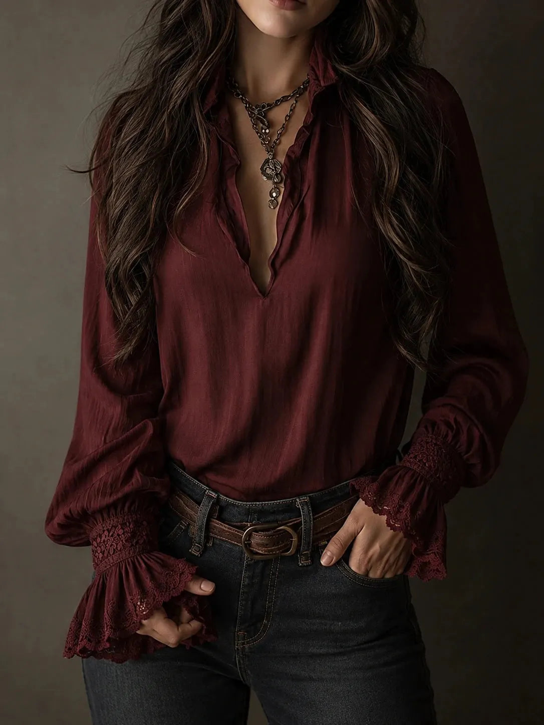 Boho Blouse in lace, Unbeatable Price