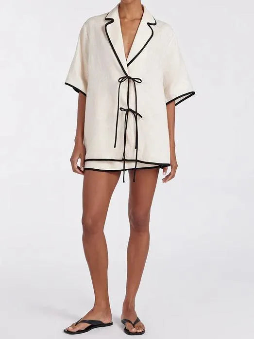 NOIR CREAM Skirt Set
