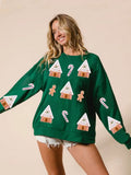 Sequin Gingerbread Man Christmas Top