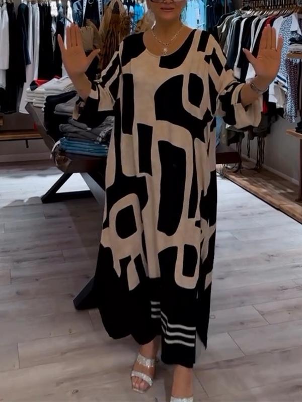 Women's Casual Round Neck Loose Dress