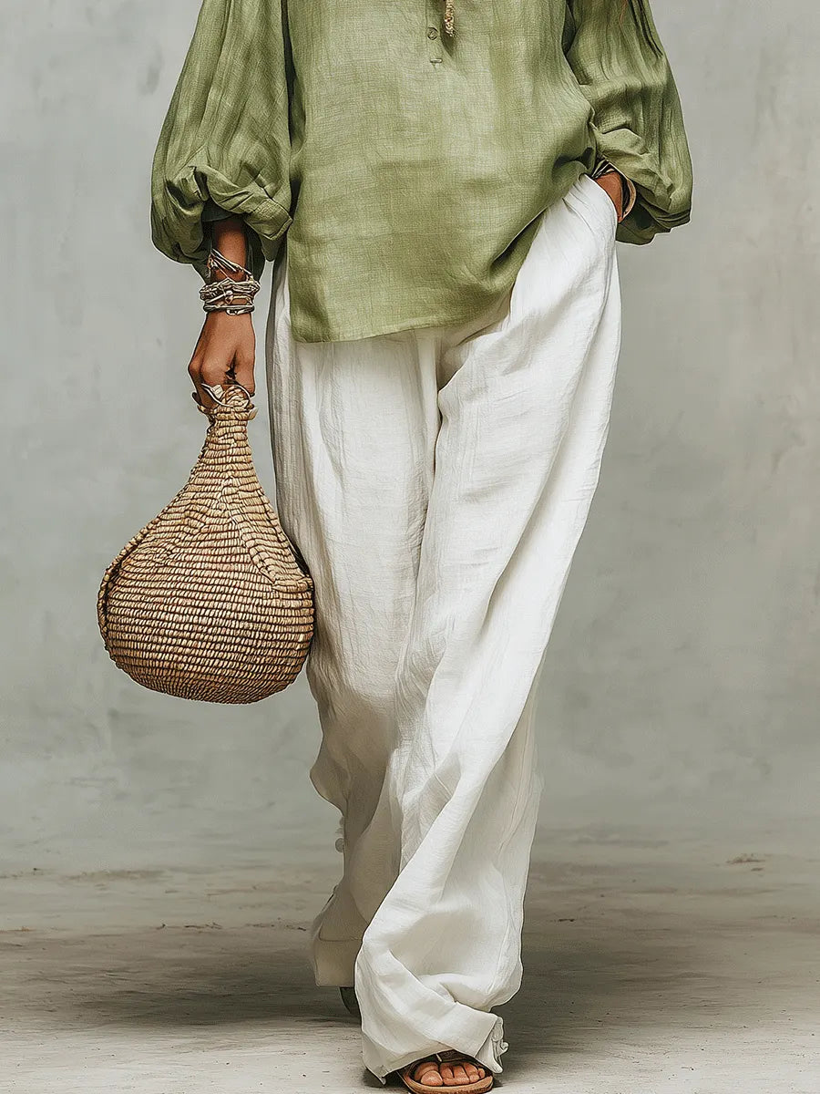 Blouse with linen – Designer Aesthetic