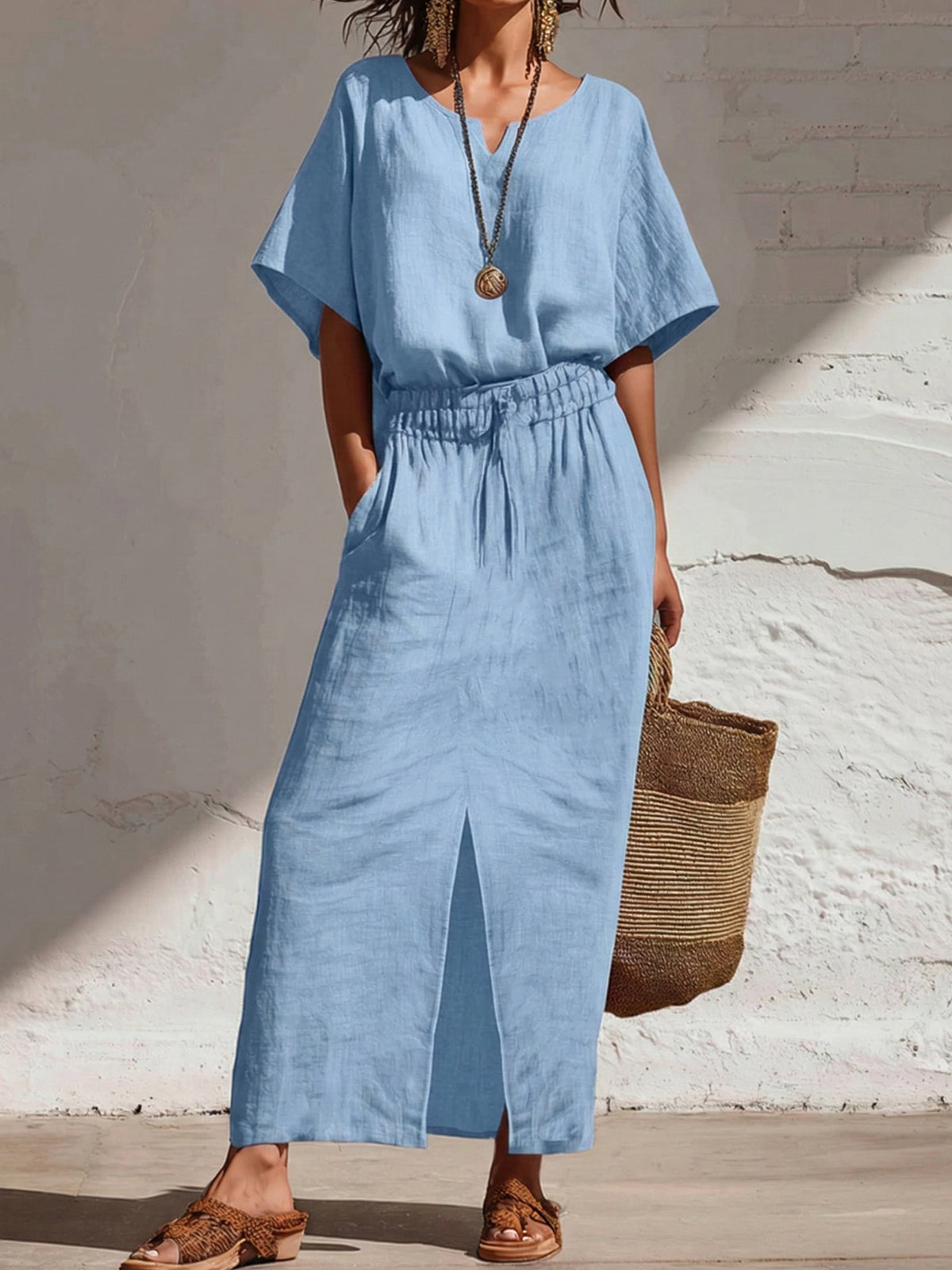 Chic Skirt in linen, Premium Look