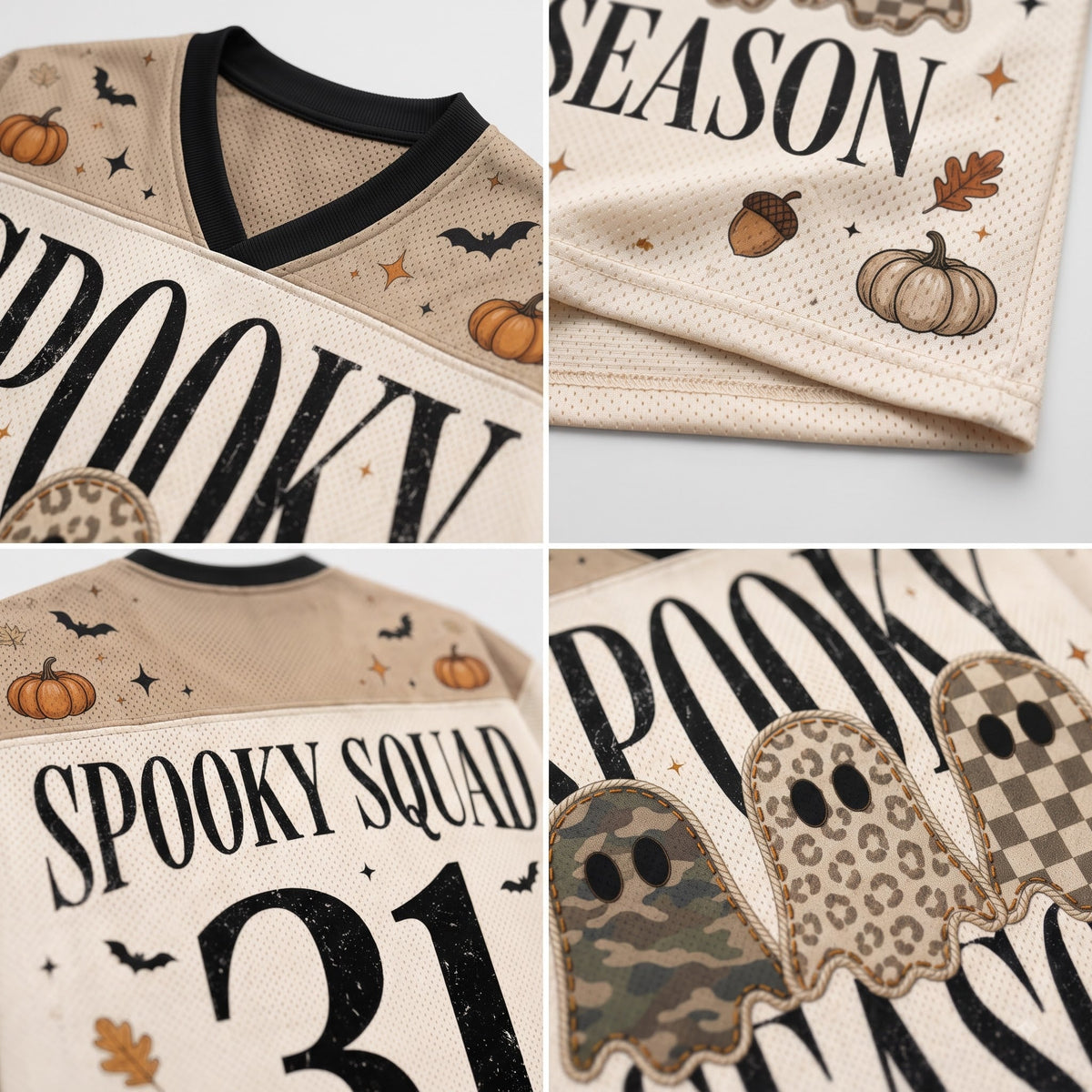 Chaotic Club Spooky Season Ghost Camo Leopard Checkered Mesh Jersey