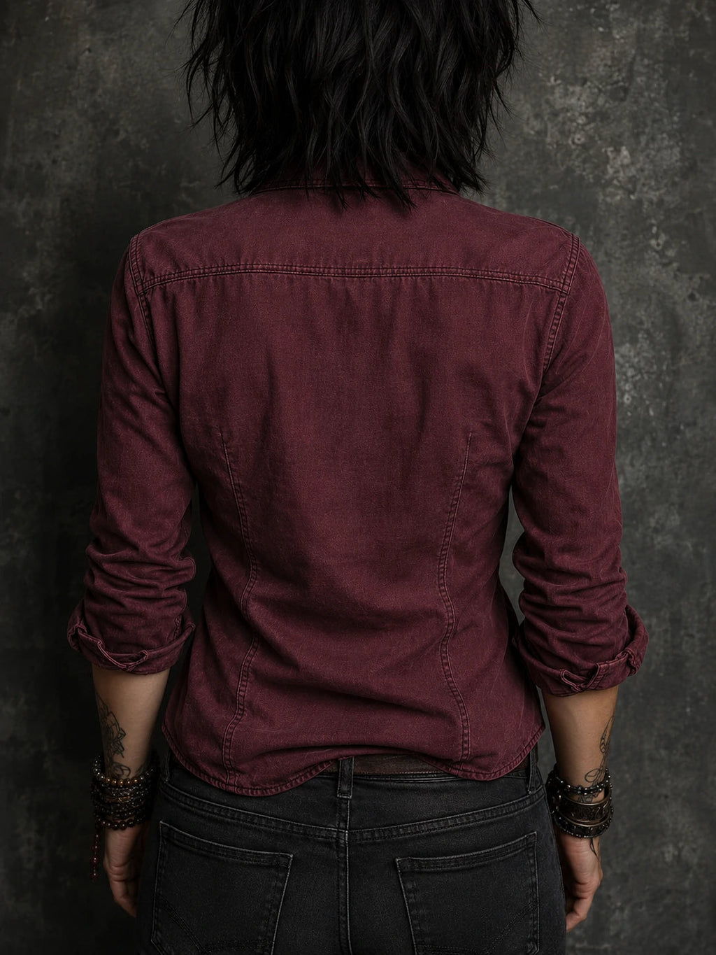 Retro Blouse in denim, Smart Price
