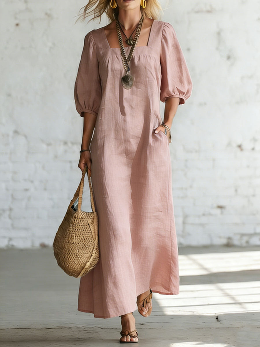 Dress with linen – Designer Aesthetic