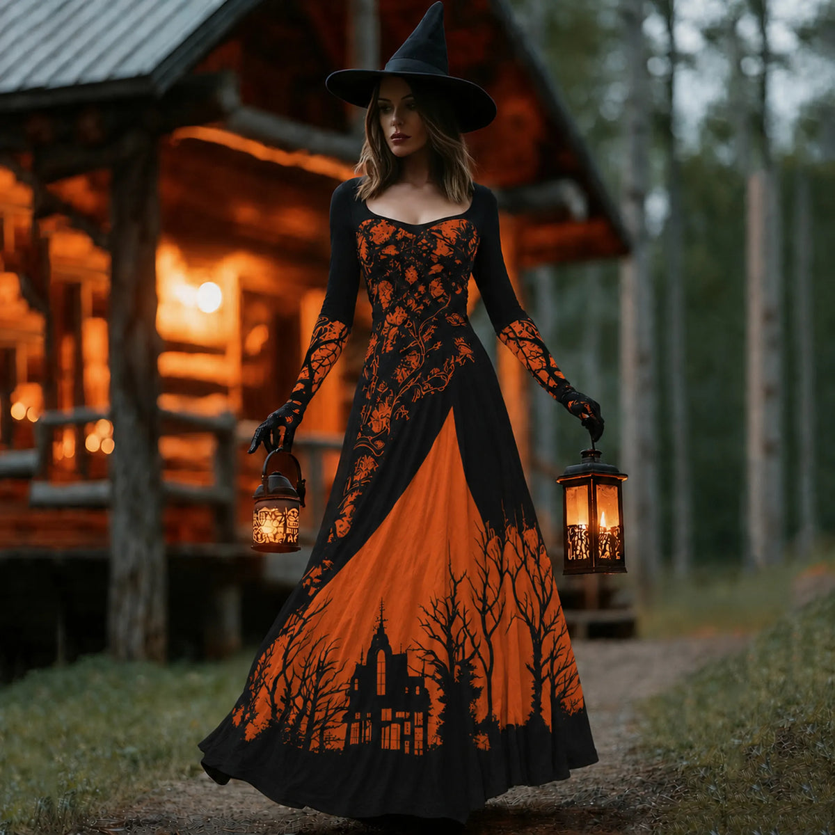 Spooky-Cute Maxi Dress – Halloween Favorite