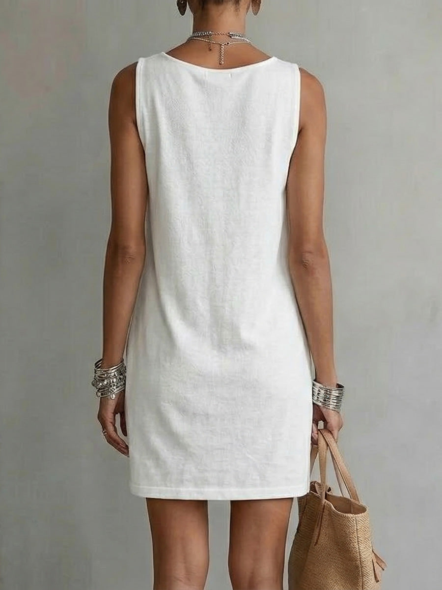 Chic Dress in cotton, Designer Aesthetic