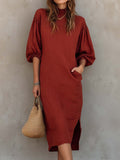Chic Midi Dress in linen, Unbeatable Price