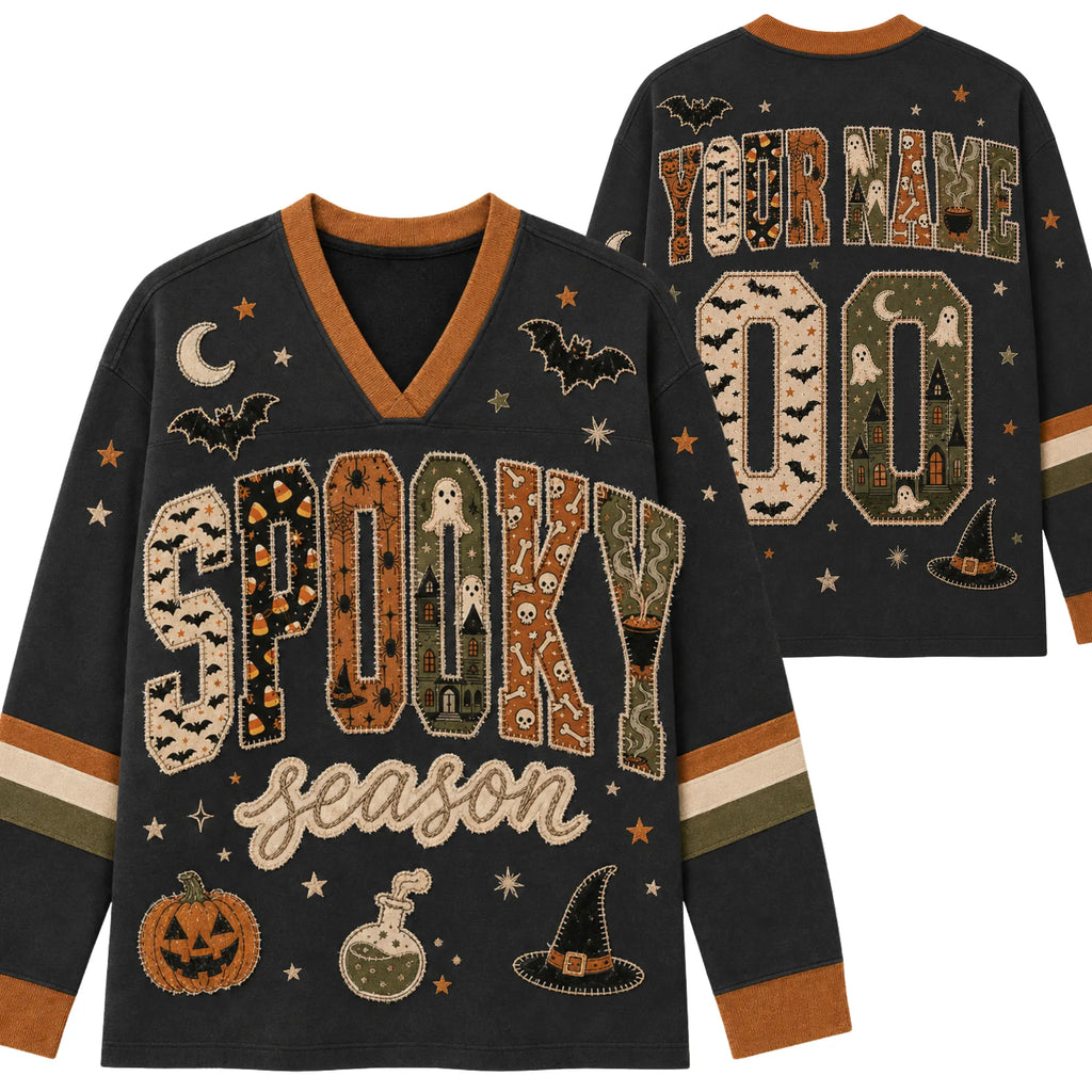 Chaotic Club Spooky Season Patchwork Long Sleeve Jersey