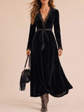 Day Dress — Pitch Black Elegant Frontier Romantic Lace Dress Maxi Dress