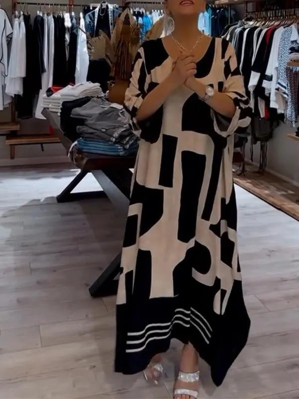 Women's Casual Round Neck Loose Dress