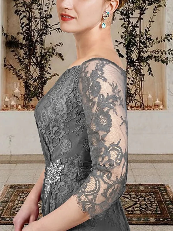Round Neck Lace Maxi Dress