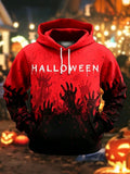 Men's Halloween-themed Printed Hoodie