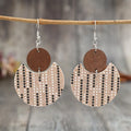 Half circular splicing earrings