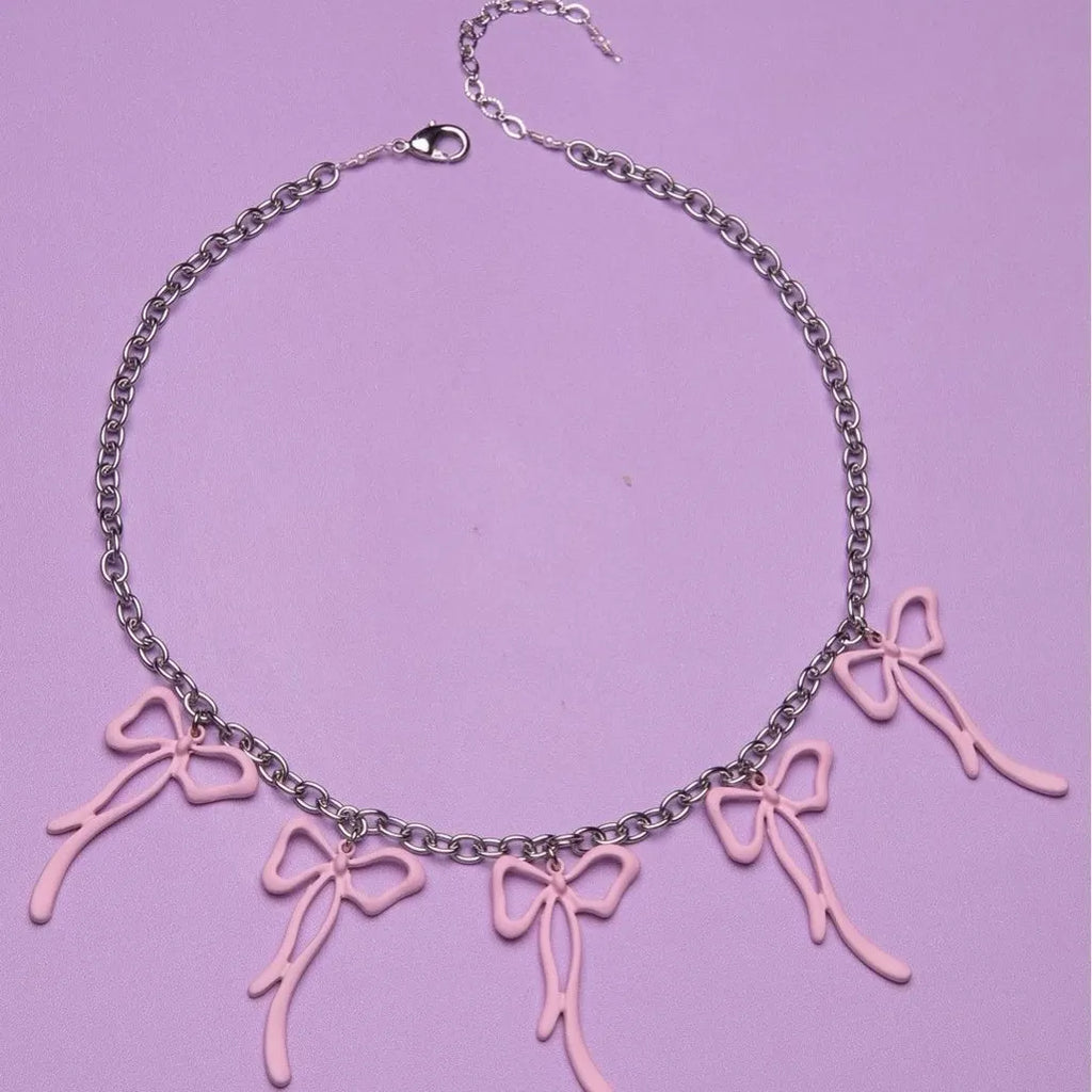 Bow Shape Geometric Necklace