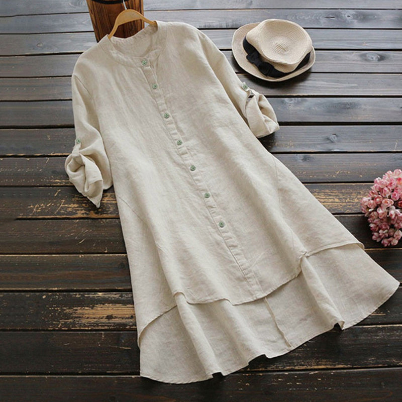 Vintage Midi Dress in linen, Affordable Luxury