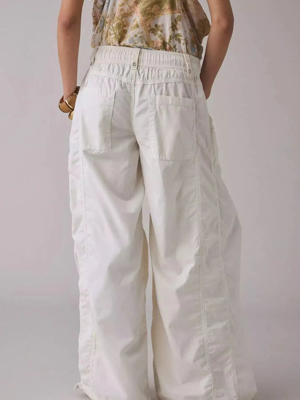 High-Waisted Cargo Wide-Leg Pants