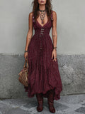 Women's Polka Dot V-Neck Dress