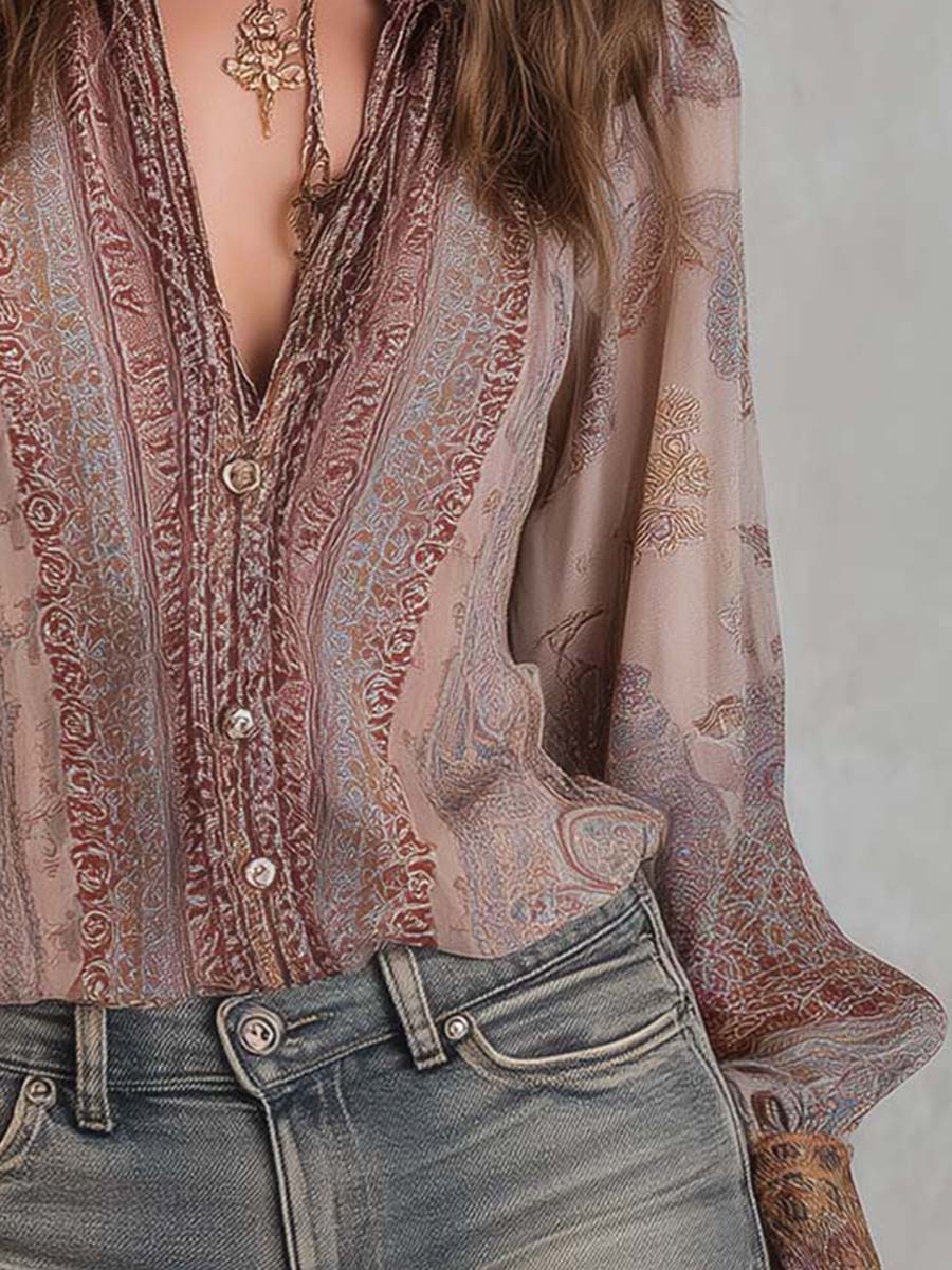 Boho Blouse in lace, Designer Aesthetic