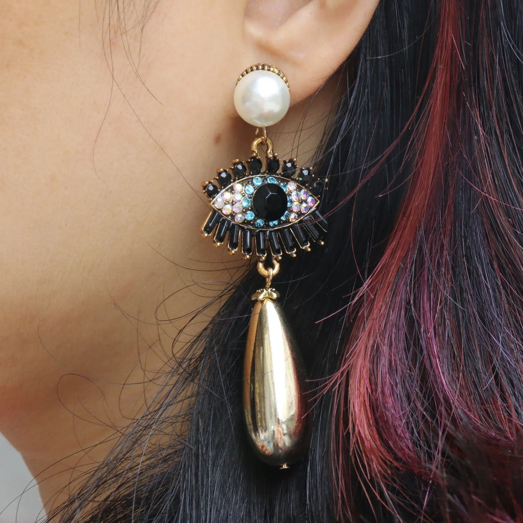 Devil's Eye Diamond Earrings