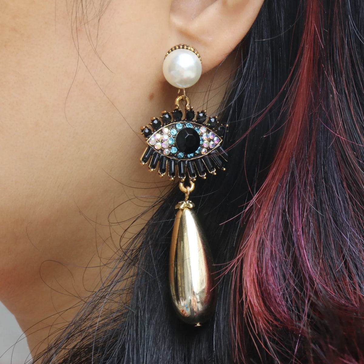 Devil's Eye Diamond Earrings