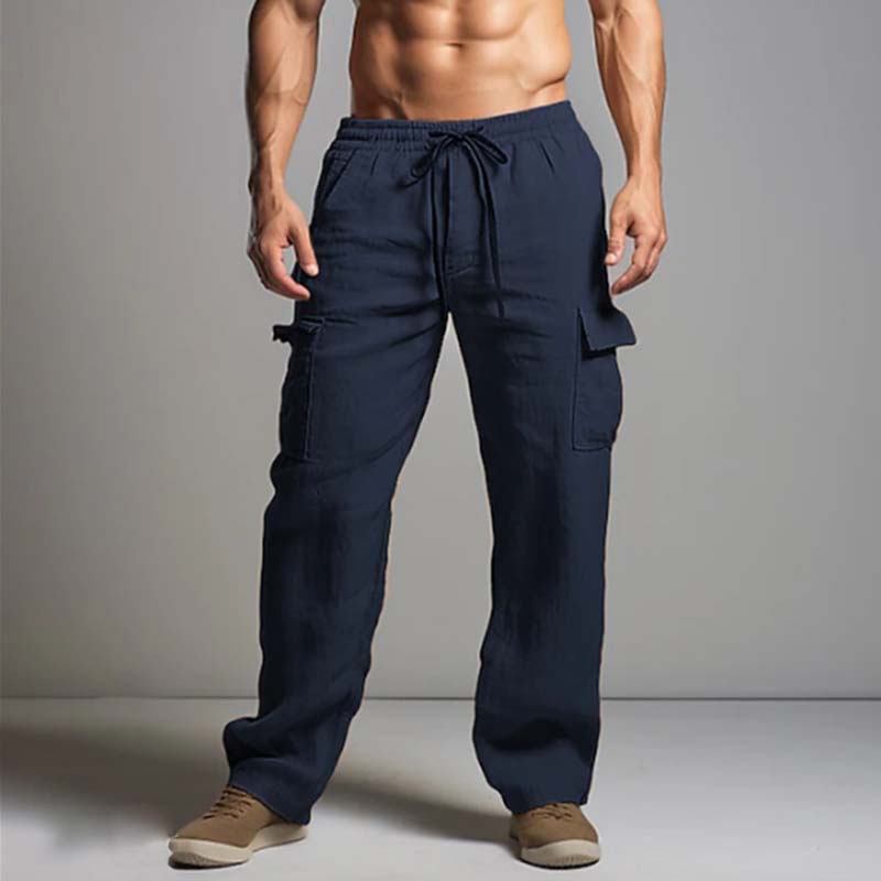 Vintage Pants in linen, Designer Aesthetic