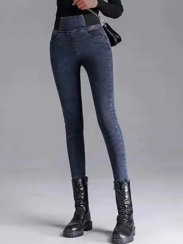 Weit Unifarben Denim Jeans