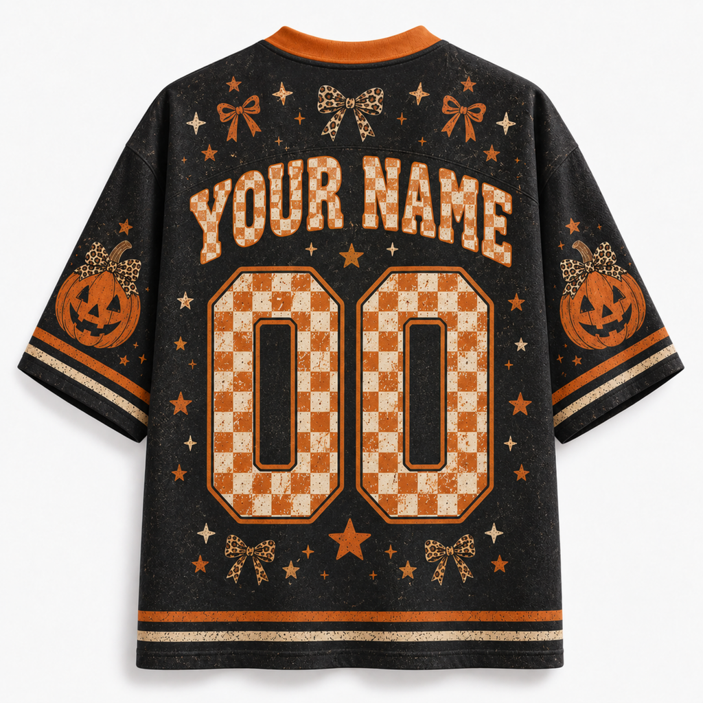 Chaotic Club Pumpkin Season Checkered Fall Mesh Jersey
