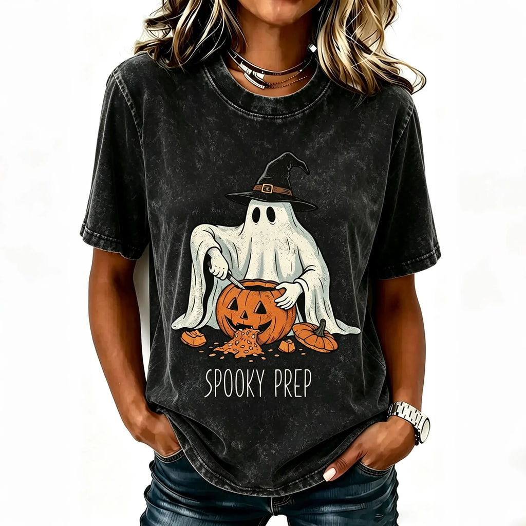 Women's Halloween-themed Printed T-shirt
