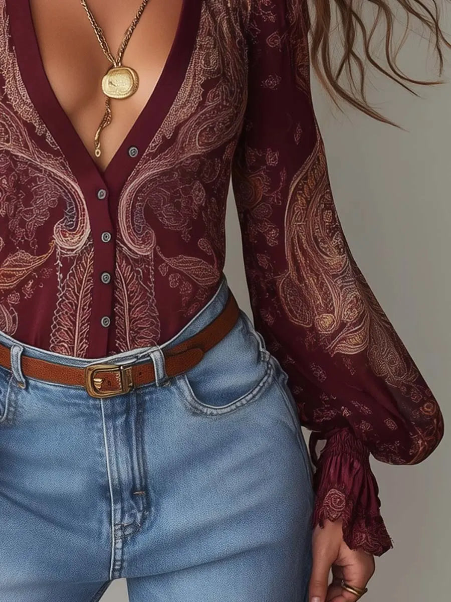 Vintage Blouse in soft, Smart Price