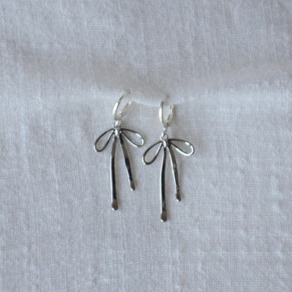 Bow Long Tassel Earrings