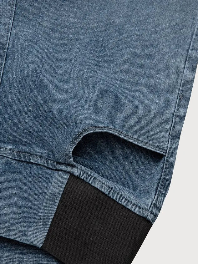 Weit Unifarben Denim Jeans
