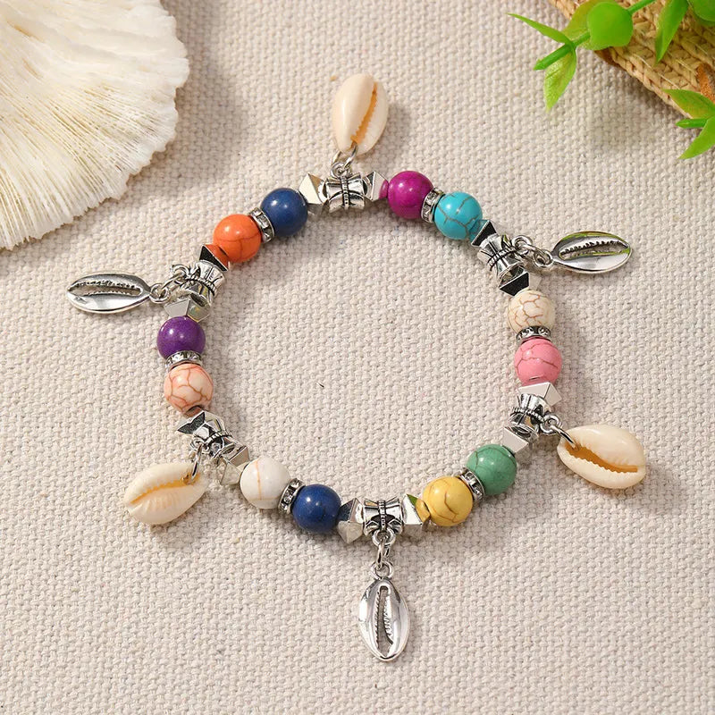 Bohemian Shell Bead Charm Bracelets For Summer Festivals And Beach Days