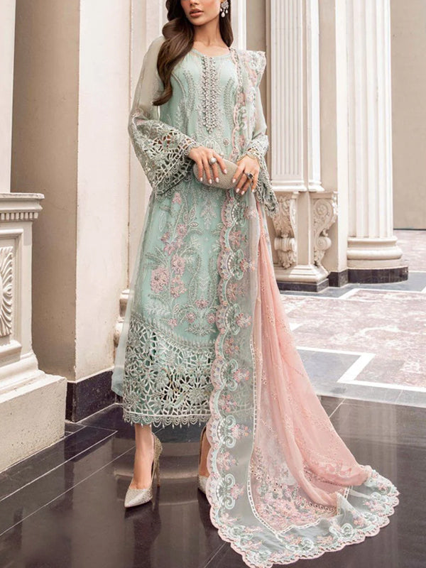 Round Neck Lace Print Midi Dress