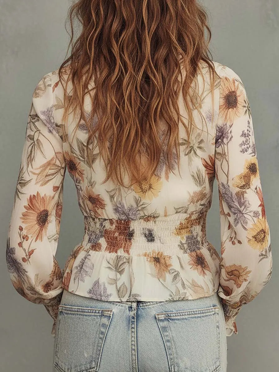 Vintage Blouse in chiffon, Designer Aesthetic