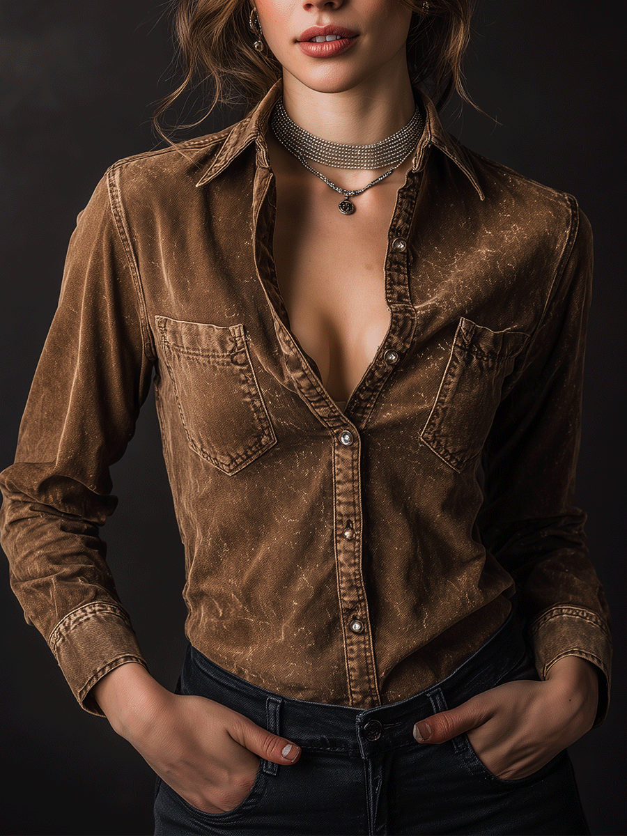 Vintage Shirt in soft, Premium Look