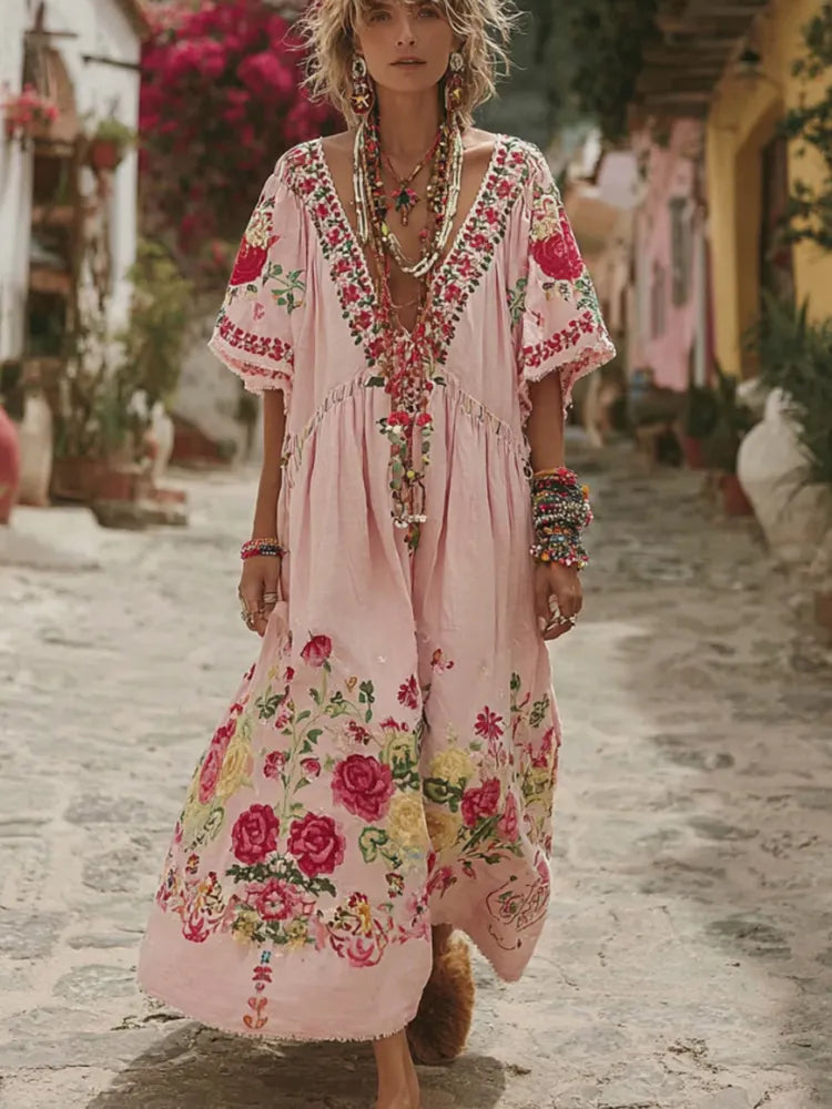 Midi Dress with linen – Affordable Luxury